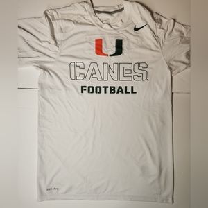 Miami Hurricanes Nike Dri-Fit Short Sleeve Shirt Men's Sz M